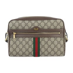 GUCCI Ophidia GG Small Shoulder Bag Sherry Line 517080 Supreme Canvas Leather Beige Ebony Crossbody