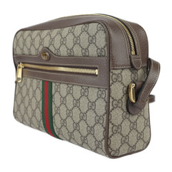 GUCCI Ophidia GG Small Shoulder Bag Sherry Line 517080 Supreme Canvas Leather Beige Ebony Crossbody