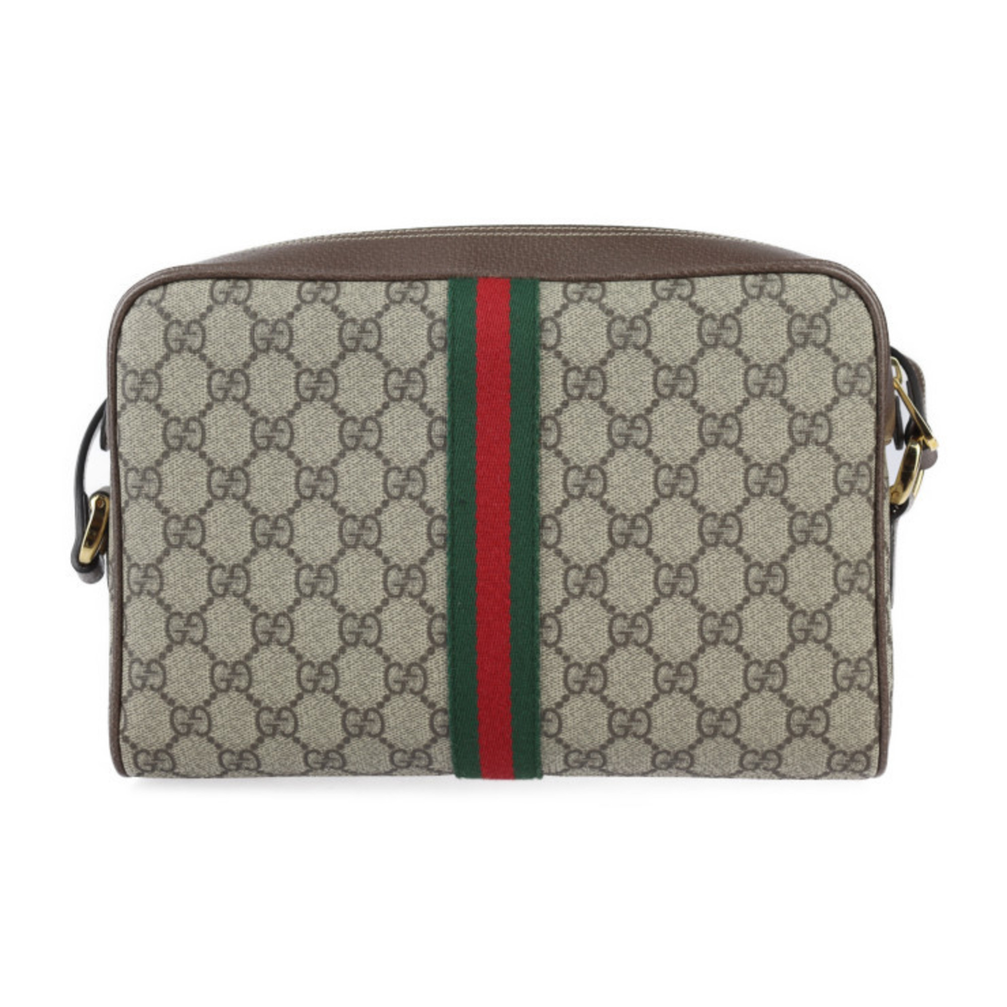 GUCCI Ophidia GG Small Shoulder Bag Sherry Line 517080 Supreme Canvas Leather Beige Ebony Crossbody