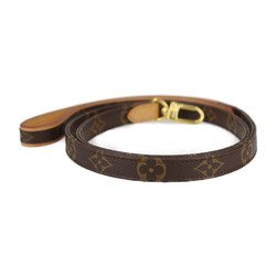 LOUIS VUITTON Louis Vuitton Dog Leash Accessories M80338 Monogram Canvas Leather Brown Medium Lead Pet Supplies