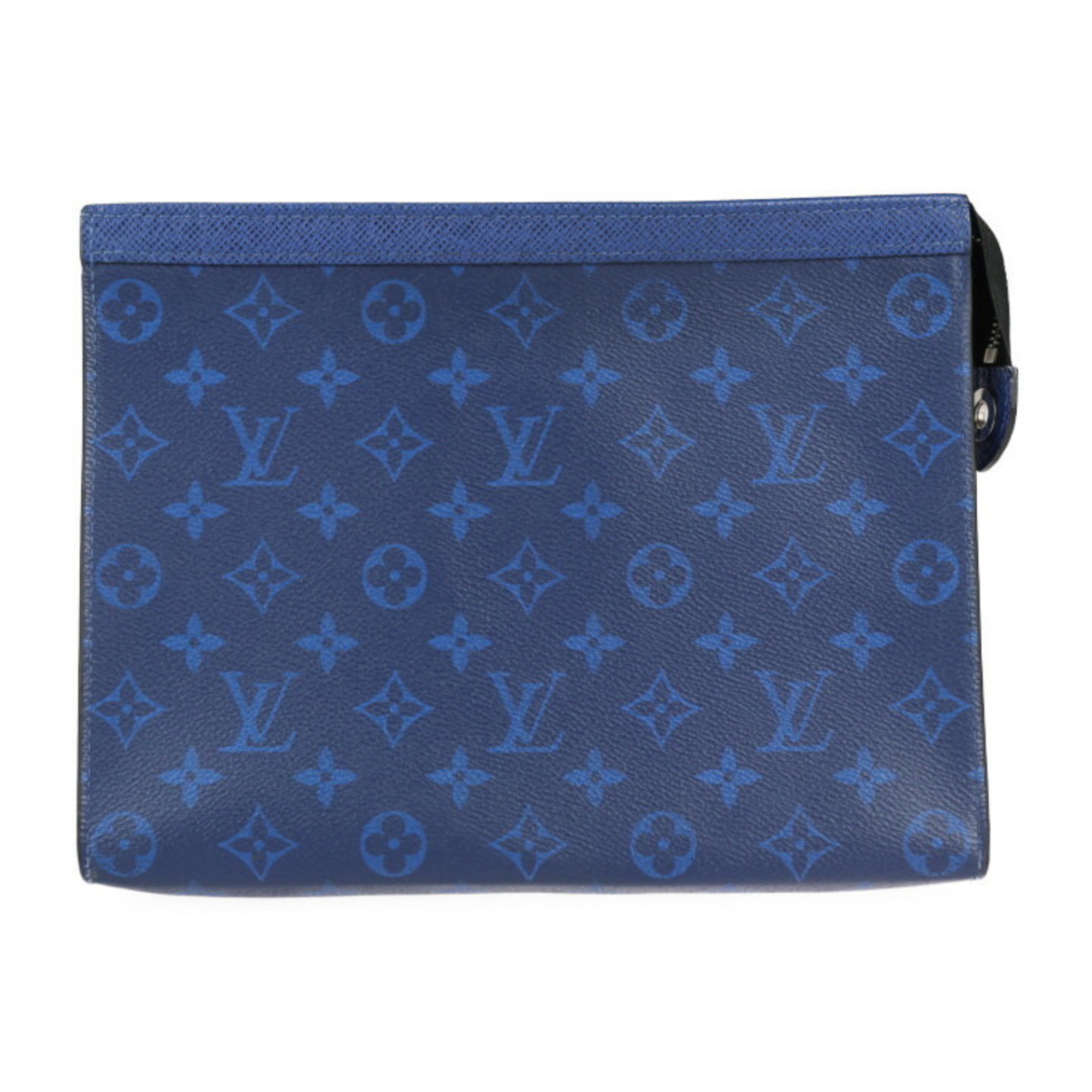 LOUIS VUITTON Louis Vuitton Pochette Voyage MM Taiga Rama Second Bag M30423 Monogram Eclipse Leather Cobalt Clutch Pouch