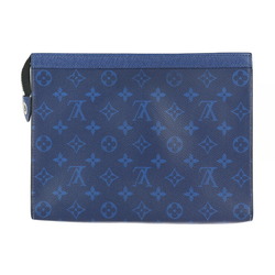 LOUIS VUITTON Louis Vuitton Pochette Voyage MM Taiga Rama Second Bag M30423 Monogram Eclipse Leather Cobalt Clutch Pouch