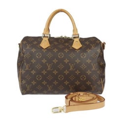 LOUIS VUITTON Louis Vuitton Speedy 30 Bandouliere Handbag M41112 Monogram Canvas Leather Brown Shoulder Bag Boston