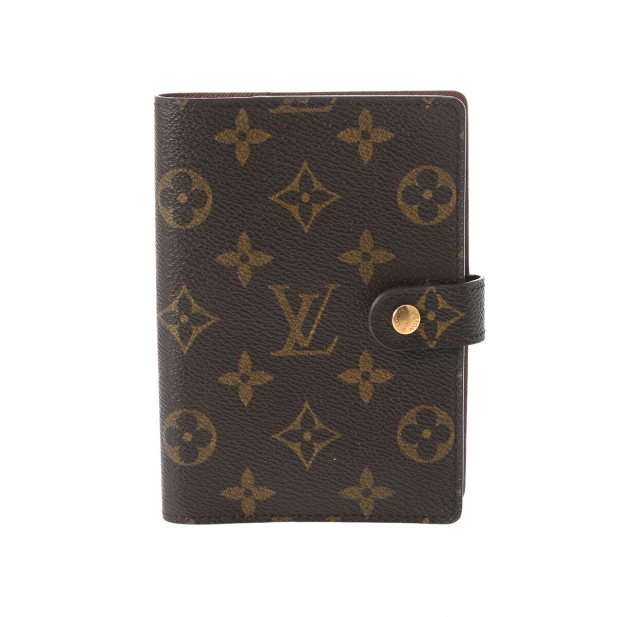 LOUIS VUITTON Louis Vuitton Monogram Agenda PM Brown R20005 Unisex Canvas Notebook Cover