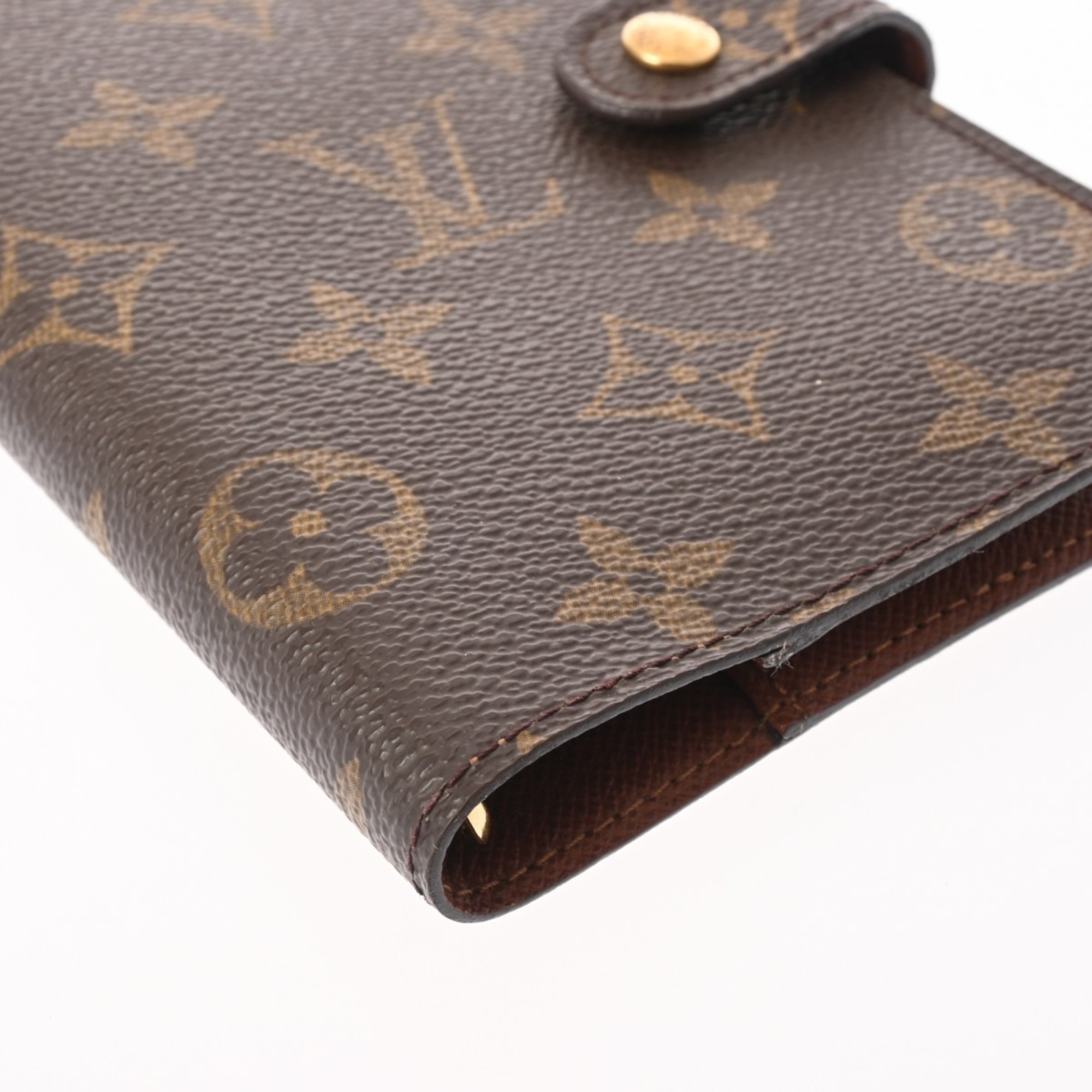 LOUIS VUITTON Louis Vuitton Monogram Agenda PM Brown R20005 Unisex Canvas Notebook Cover