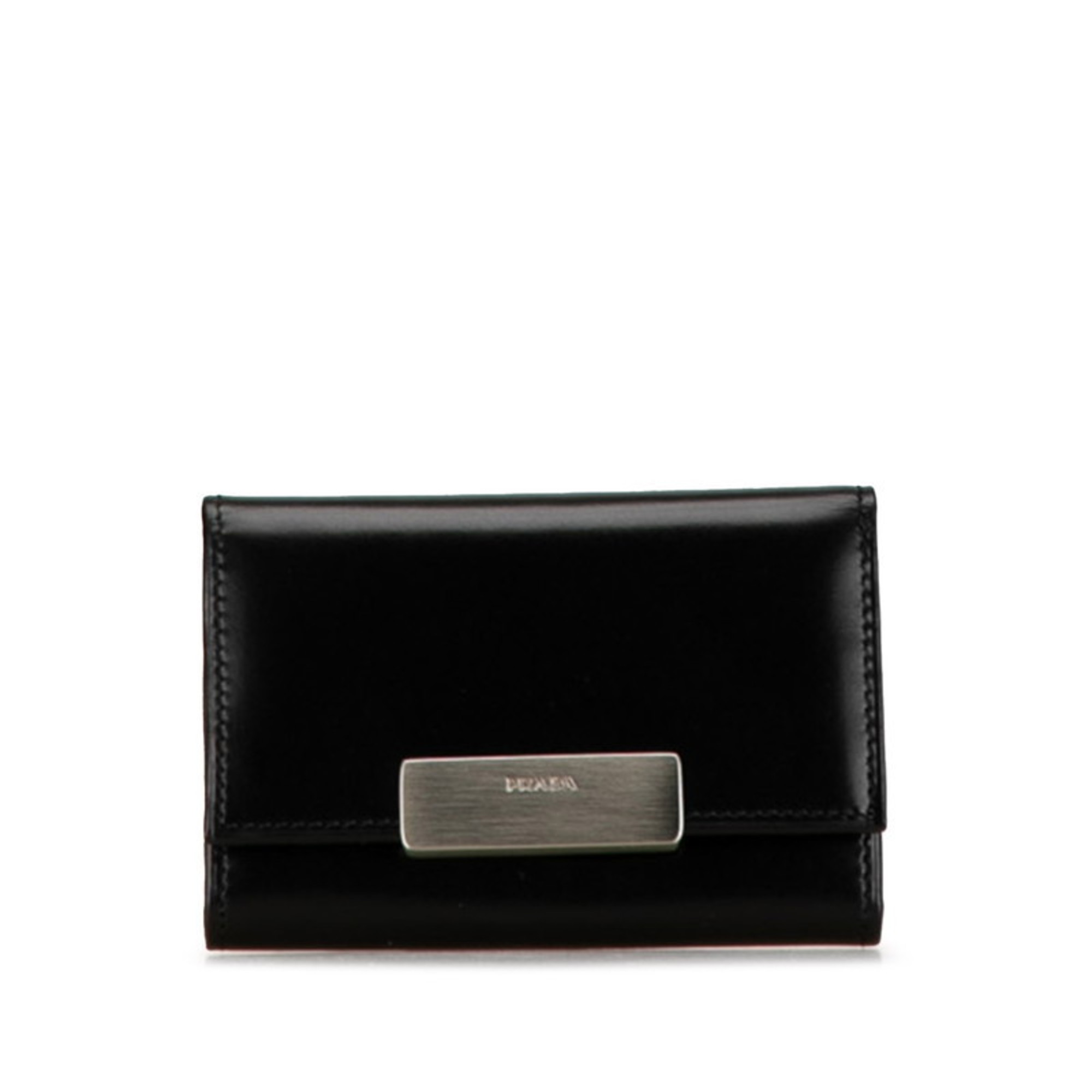 Prada Key Case M222C Black Leather Women's PRADA