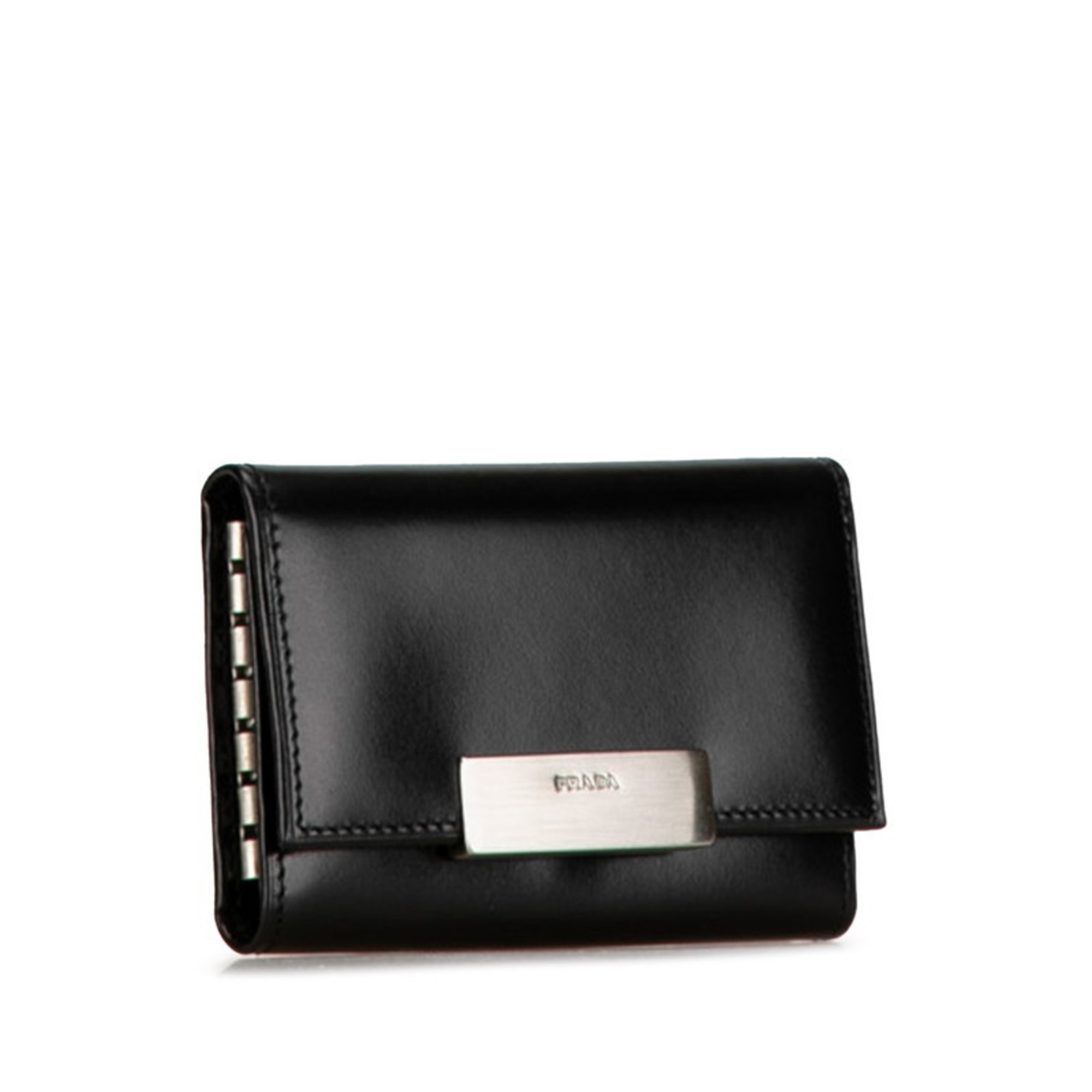 Prada Key Case M222C Black Leather Women's PRADA