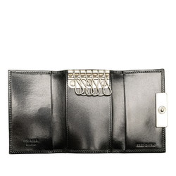 Prada Key Case M222C Black Leather Women's PRADA