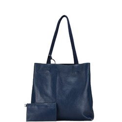 Prada Tote Bag Handbag Blue Leather Nylon Women's PRADA