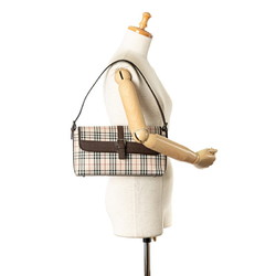 Burberry Nova Check Handbag Bag Beige Brown Canvas Leather Women's BURBERRY