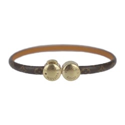 LOUIS VUITTON Louis Vuitton Bracelet Historique M6407E Size 19 Monogram Canvas Leather Brown