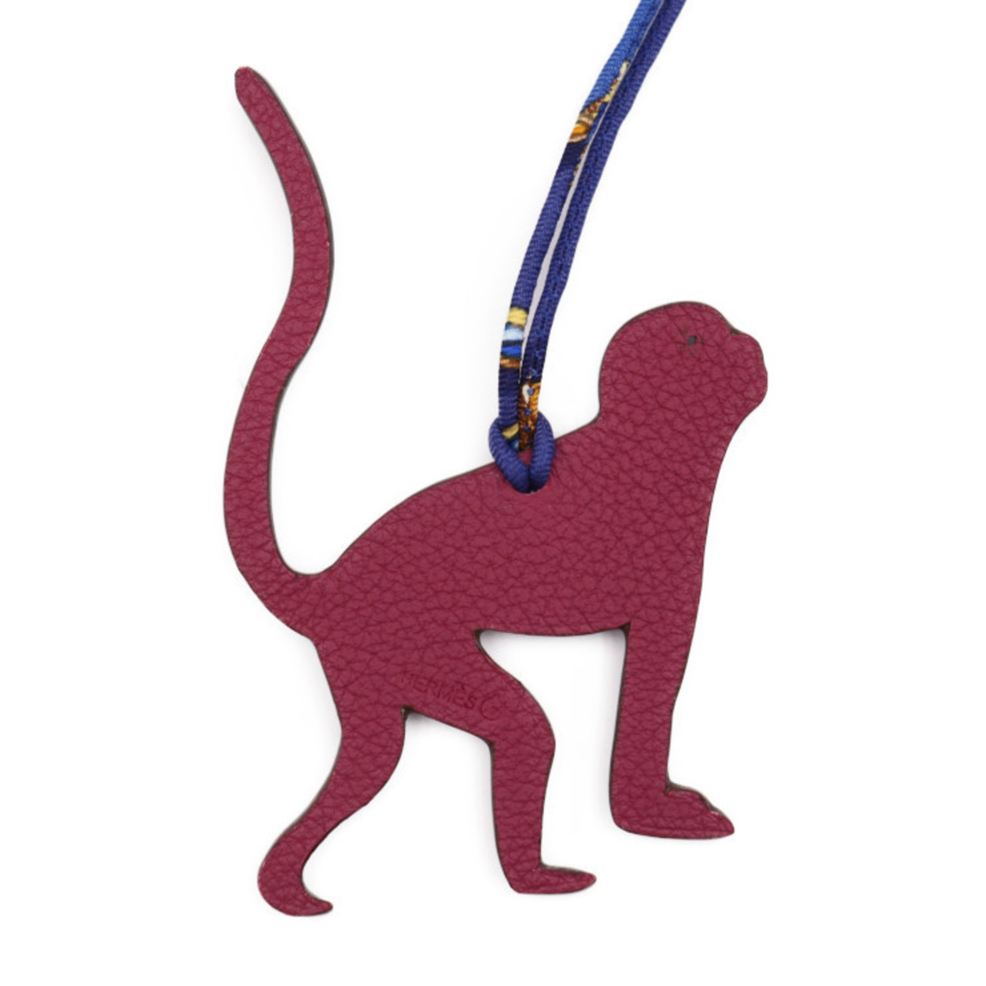 HERMES Hermes Charm Monkey Petit H Accessories - Veau Epsom Taurillon Clemence Silk Blue Purple Bag