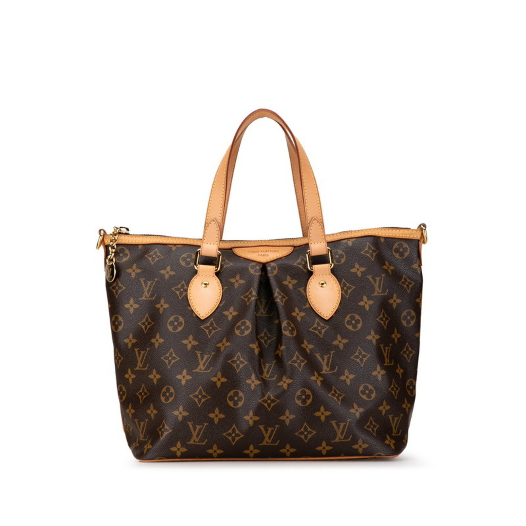 Louis Vuitton Monogram Palermo PM Handbag M40145 Brown PVC Leather Women's LOUIS VUITTON