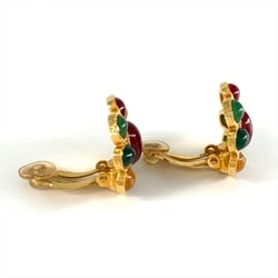 CHANEL Color Stone Earrings Multicolor 96A 11.1g Women's