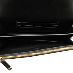 Christian Dior Dior Miss Caro Macrocannage Chain Shoulder Bag Black Lambskin Women's