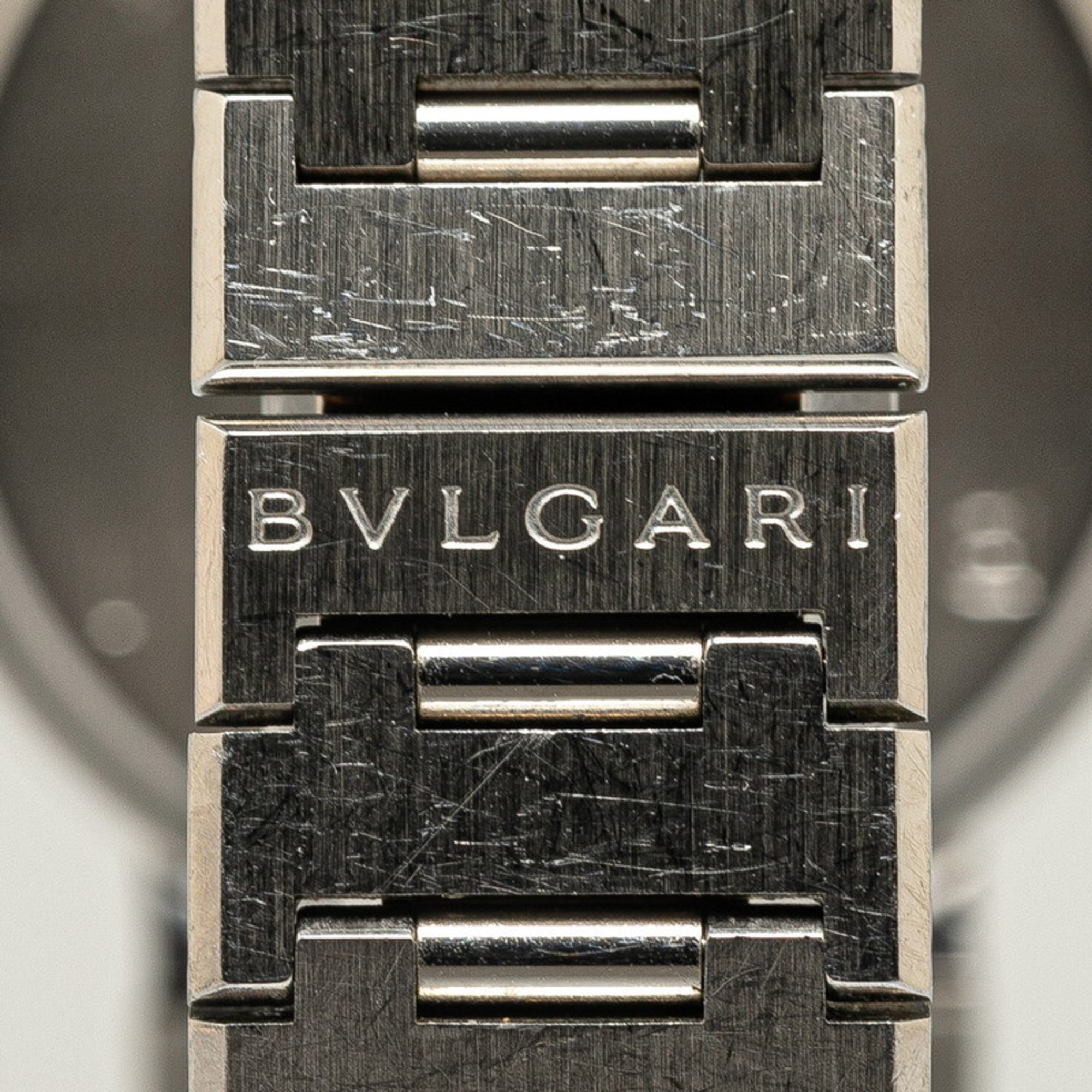 BVLGARI Wristwatch BB33SS Quartz Black Dial Stainless Steel Men's