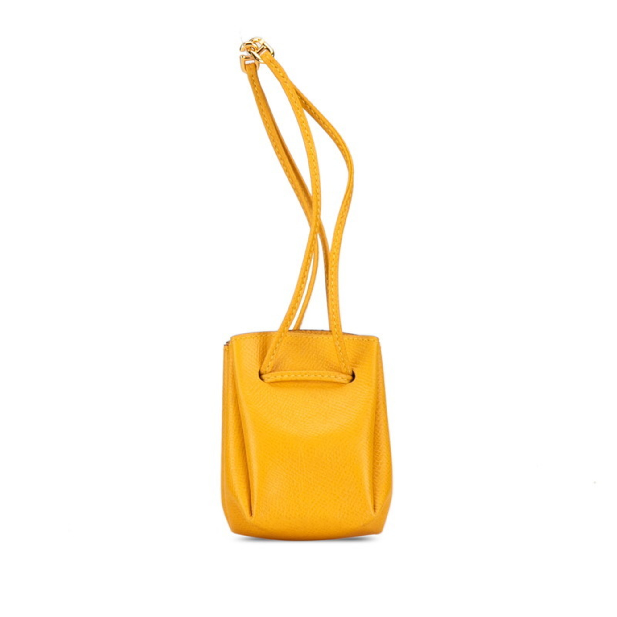 Hermes Vespa Pouch Yellow Cushvel Women's HERMES