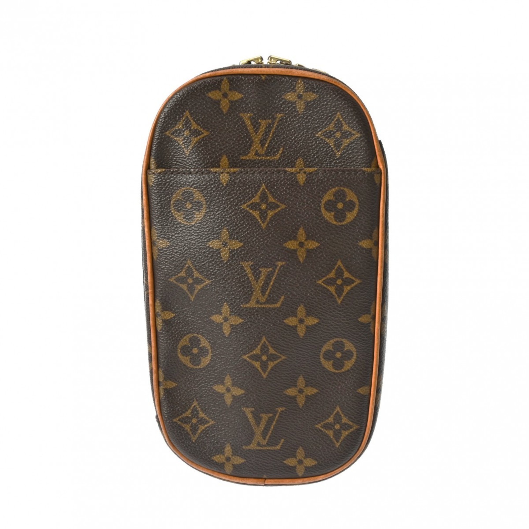 LOUIS VUITTON Louis Vuitton Monogram Pochette Ganjou Brown M51870 Men's Canvas Body Bag