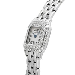 CARTIER Panthere Bezel Diamond WF3210F3 Women's WG Watch Quartz