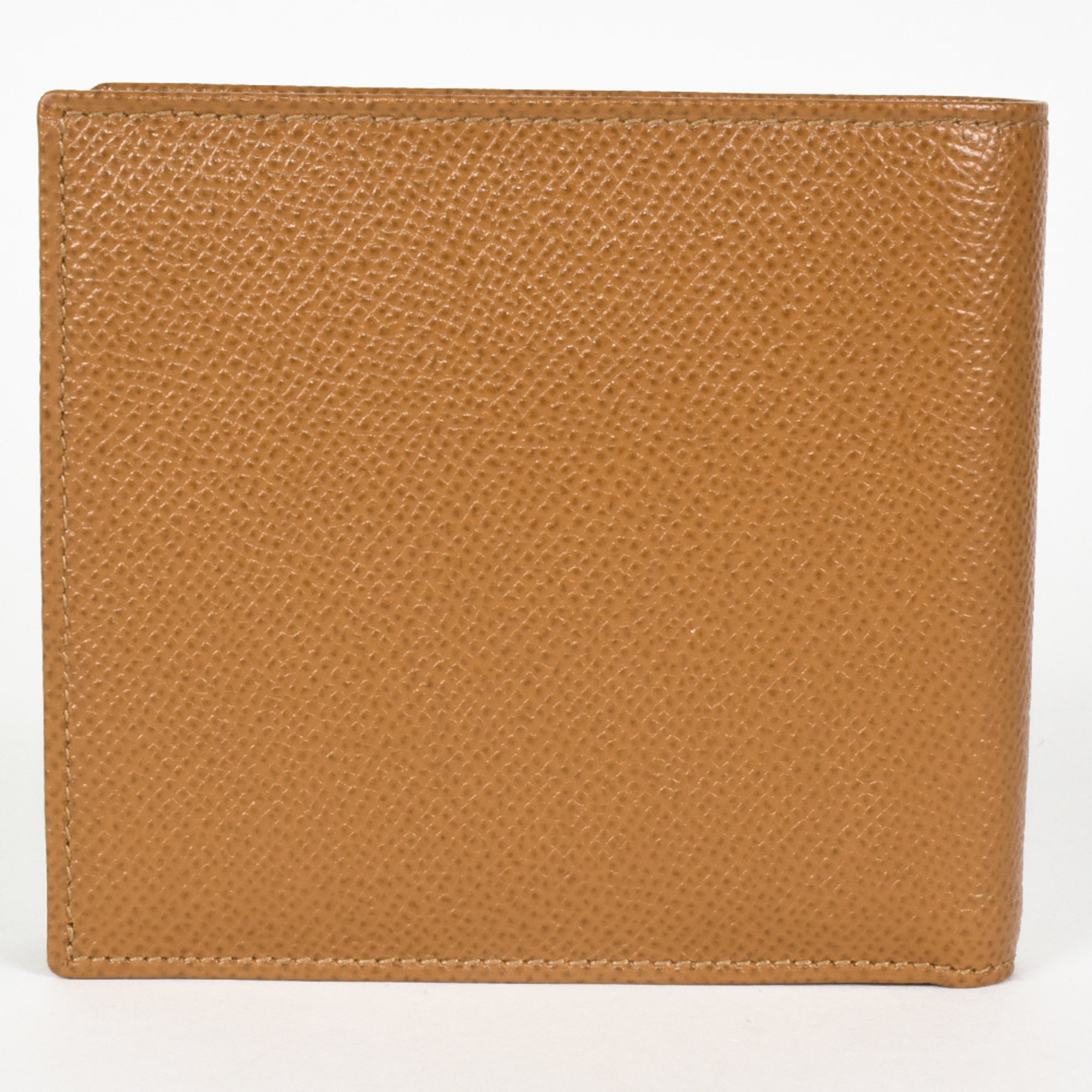 BVLGARI Classico Bi-fold Wallet Grained Leather 20065 Amber Brown