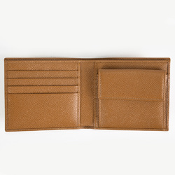 BVLGARI Classico Bi-fold Wallet Grained Leather 20065 Amber Brown