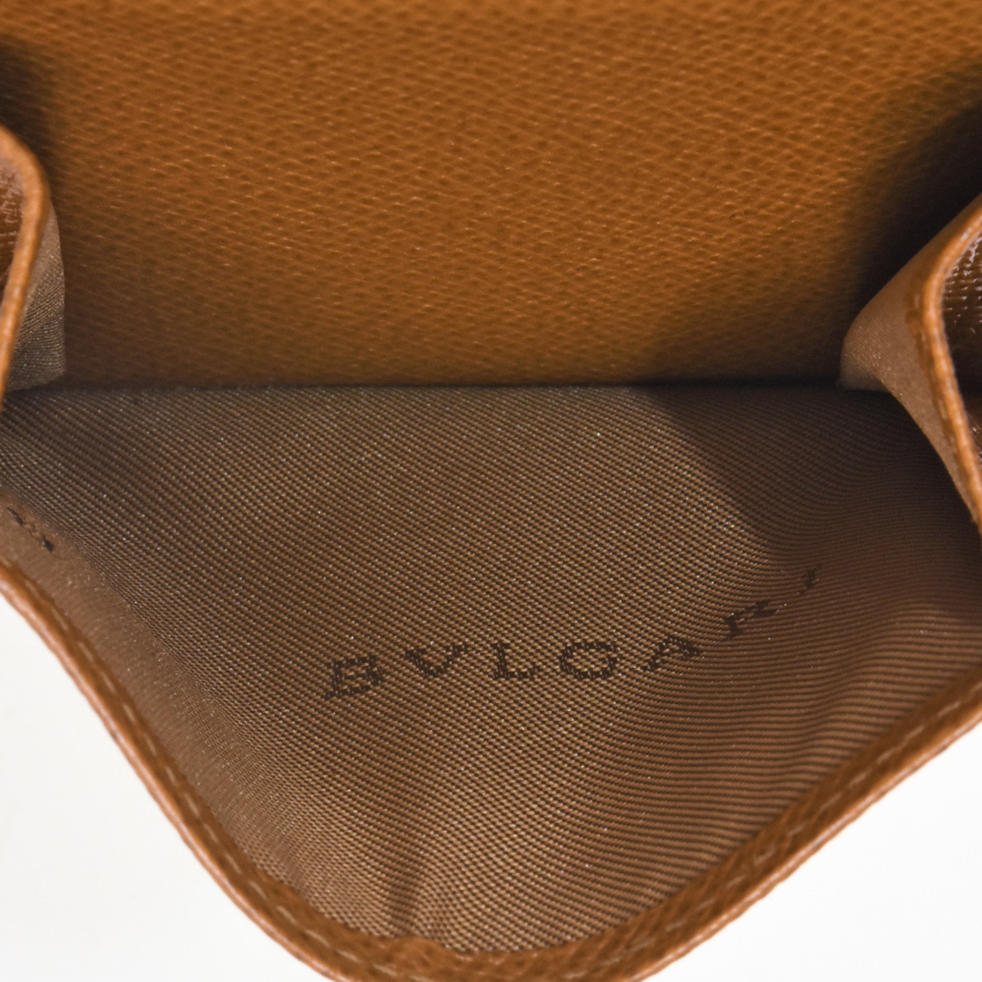 BVLGARI Classico Bi-fold Wallet Grained Leather 20065 Amber Brown