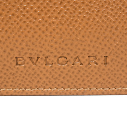 BVLGARI Classico Bi-fold Wallet Grained Leather 20065 Amber Brown