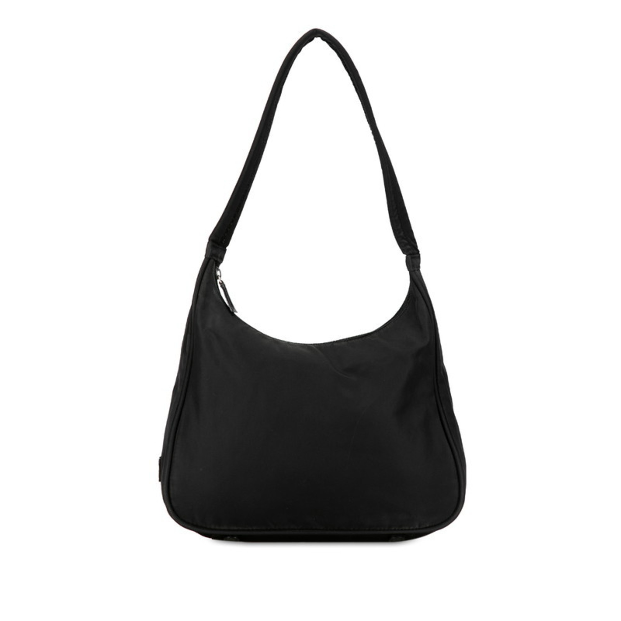 Prada Triangle Plate Bag Handbag Black Nylon Women's PRADA