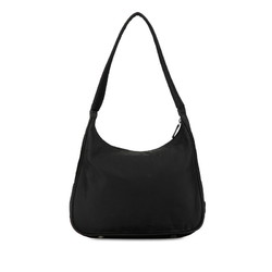 Prada Triangle Plate Bag Handbag Black Nylon Women's PRADA