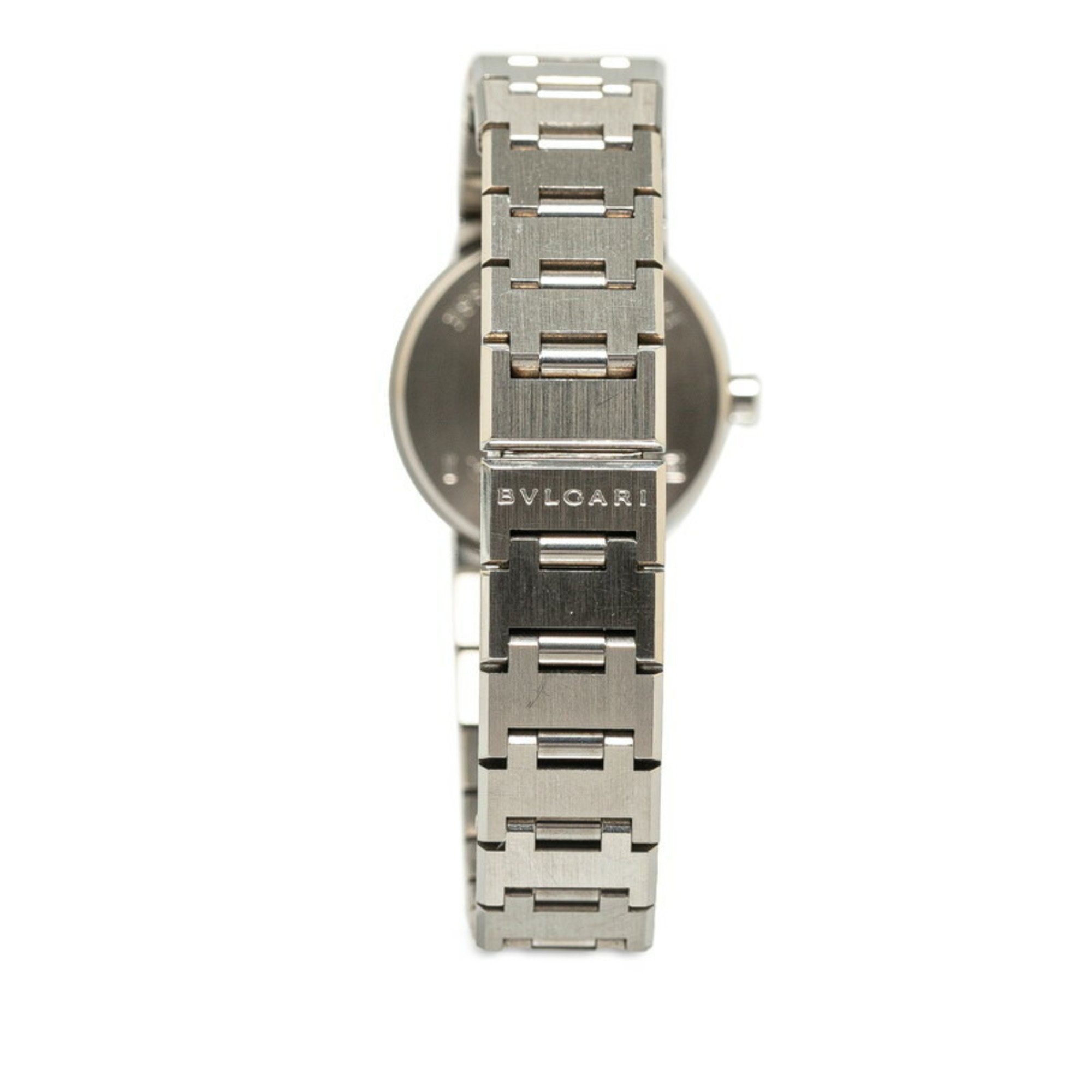 BVLGARI Watch BB23SS Quartz Black Dial Stainless Steel Women's