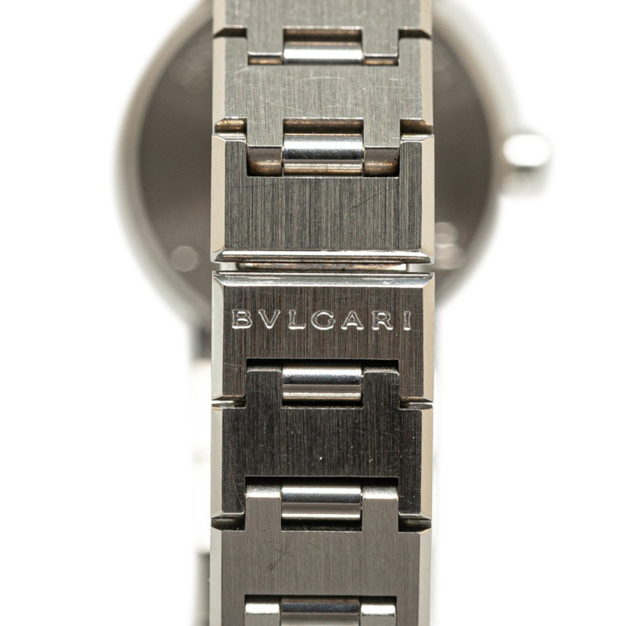 BVLGARI Watch BB23SS Quartz Black Dial Stainless Steel Women's