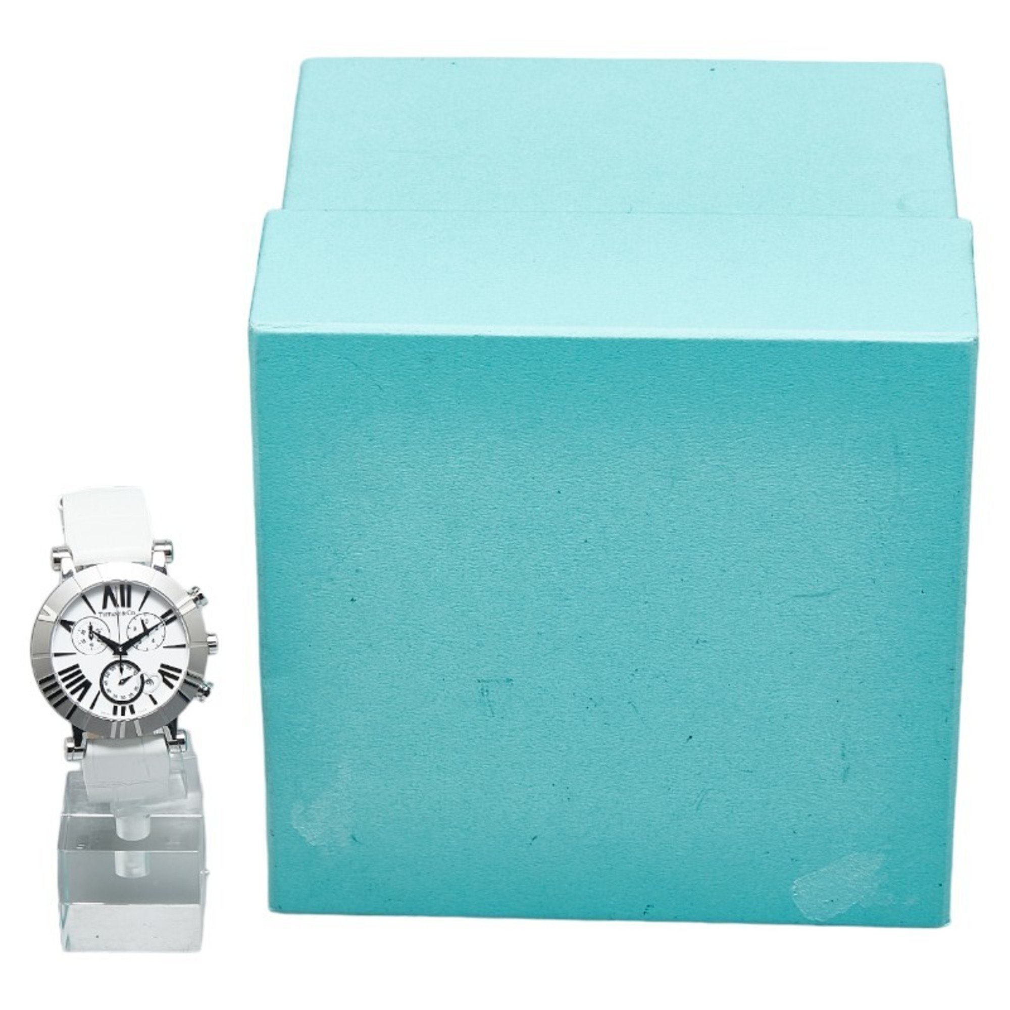 Tiffany Atlas Watch Z1301-32-11A20A71A Quartz White Dial Stainless Steel Leather Women's TIFFANY&Co.