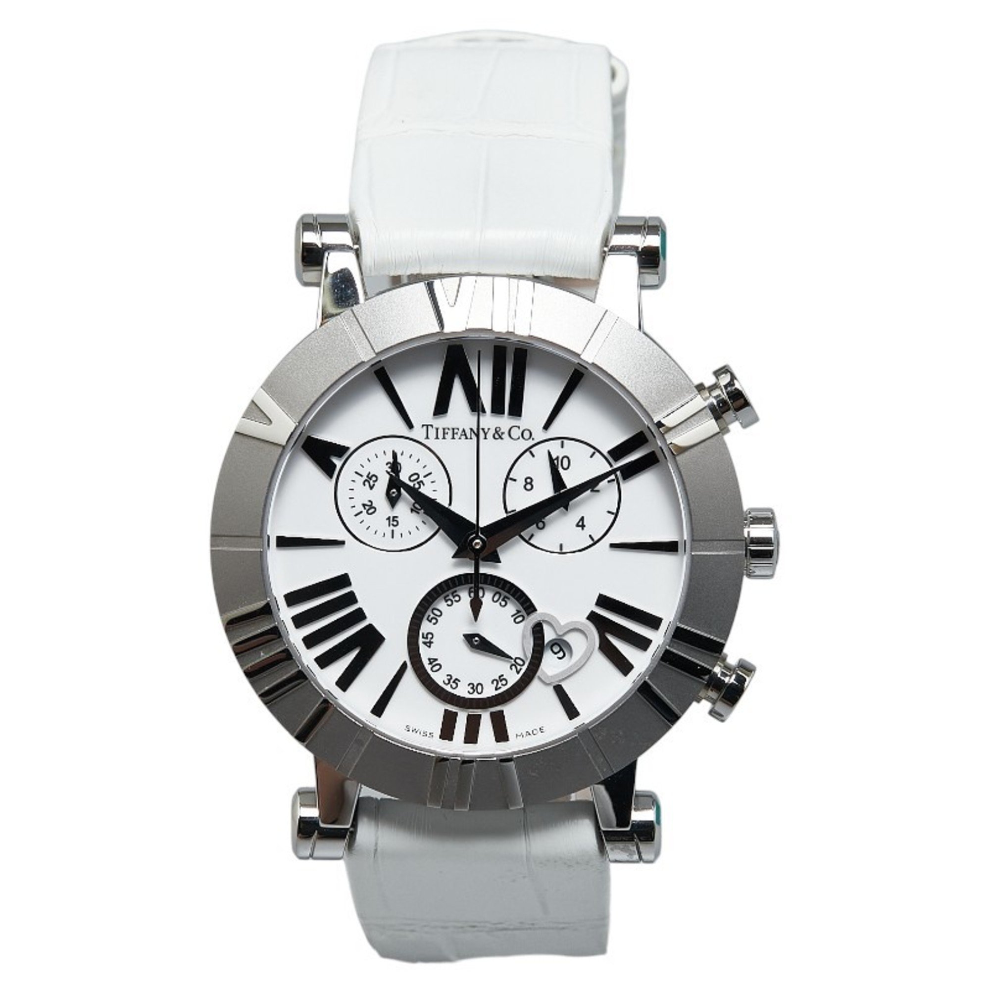 Tiffany Atlas Watch Z1301-32-11A20A71A Quartz White Dial Stainless Steel Leather Women's TIFFANY&Co.