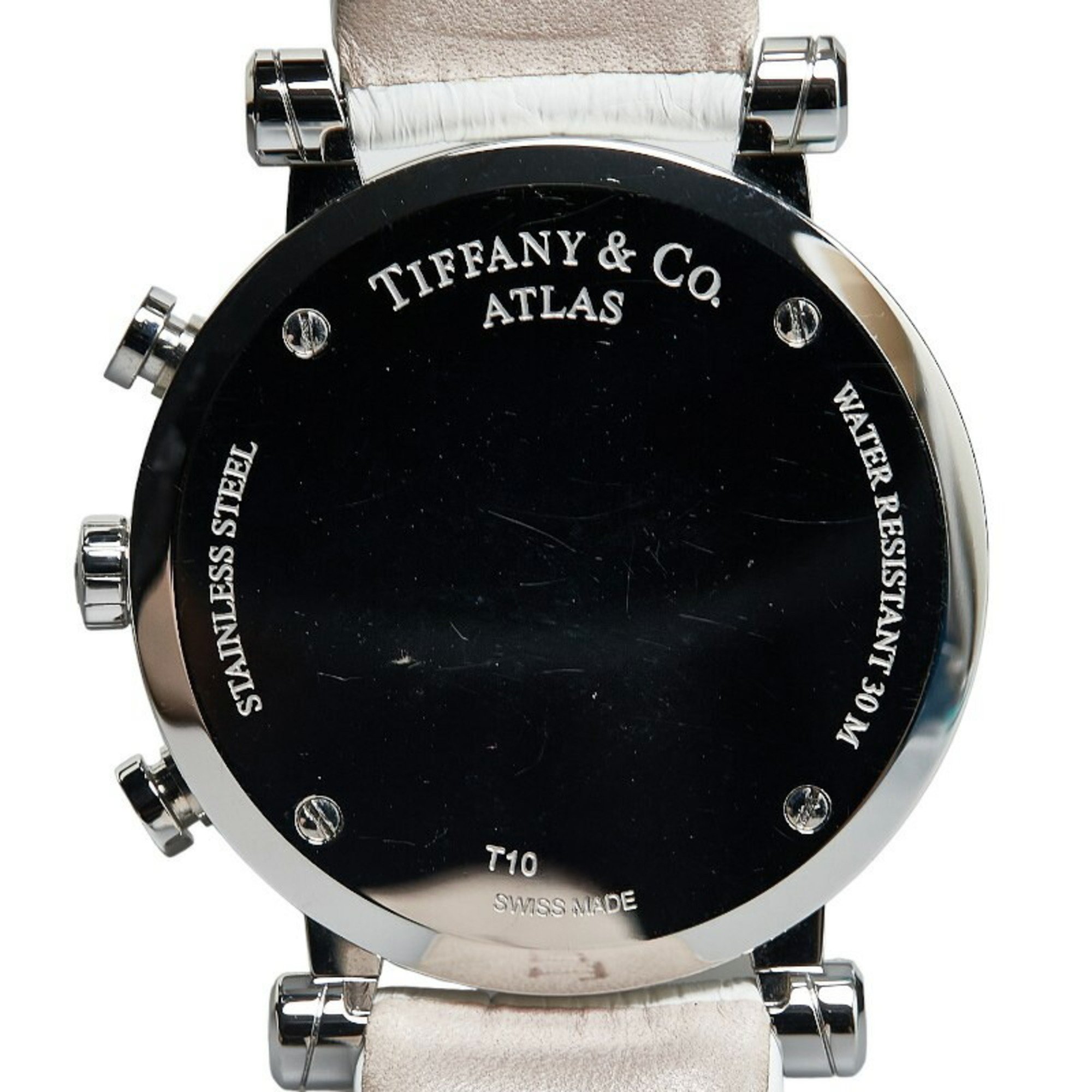 Tiffany Atlas Watch Z1301-32-11A20A71A Quartz White Dial Stainless Steel Leather Women's TIFFANY&Co.