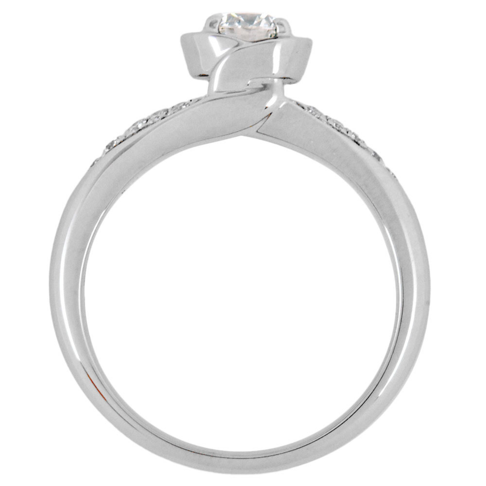 BVLGARI Incontro D'Amore Ring, Diamond, 0.31ct, Size 7, Pt950, F/VS1/3EX, Women's