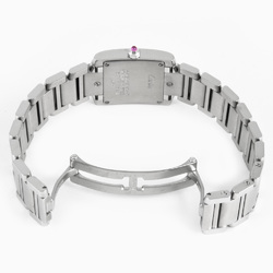 Cartier W51008Q3 2384 Tank Francaise SM Watch Quartz Pink Shell Dial Stainless Steel Ladies