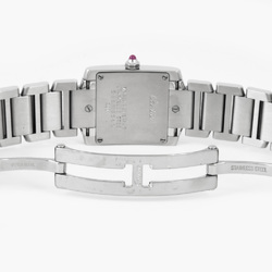 Cartier W51008Q3 2384 Tank Francaise SM Watch Quartz Pink Shell Dial Stainless Steel Ladies