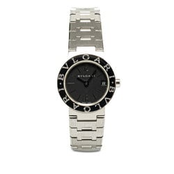 BVLGARI Watch BB23SS Quartz Black Dial Stainless Steel Women's