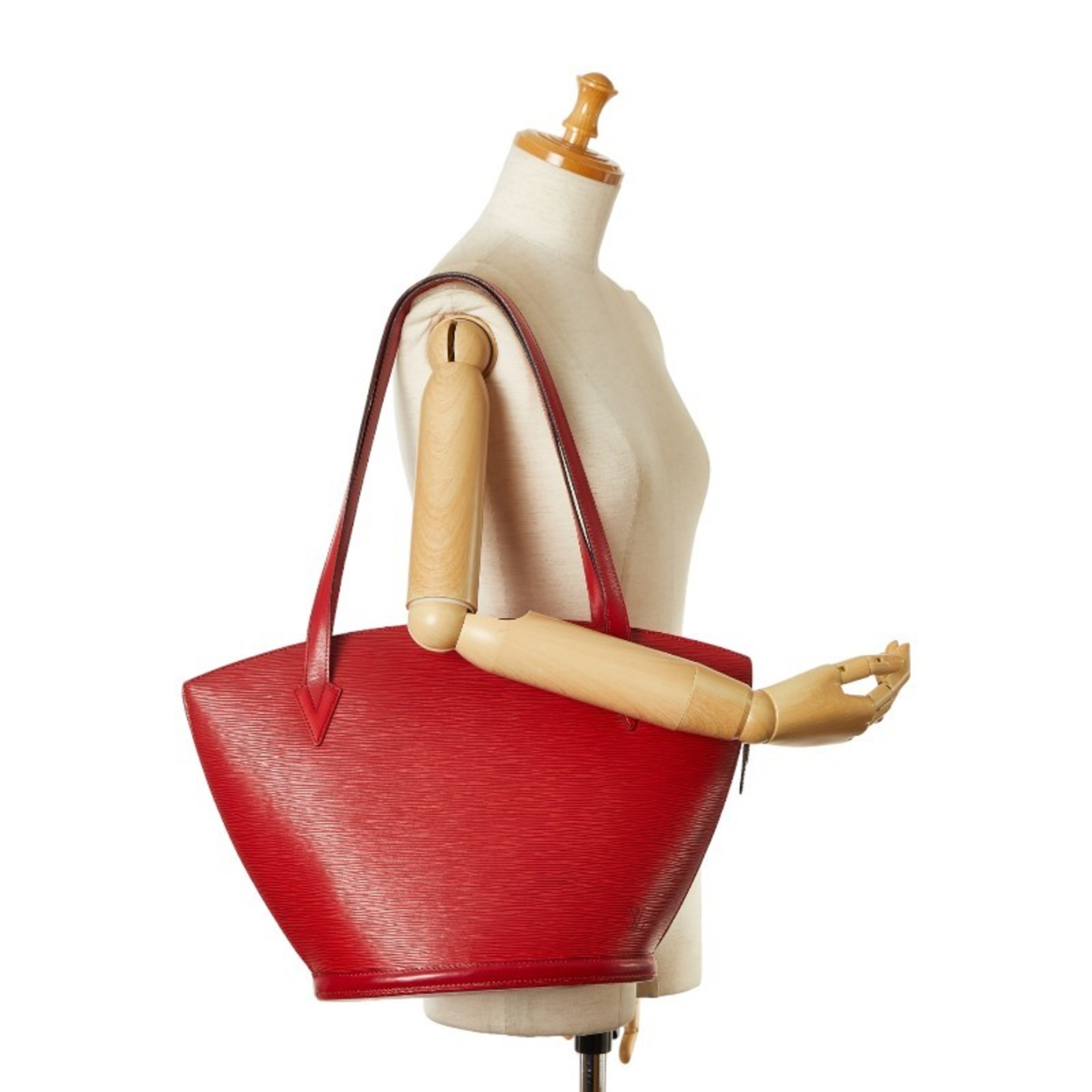 Louis Vuitton Epi Saint Jacques Tote Bag Shoulder M52267 Castilian Red Leather Women's LOUIS VUITTON