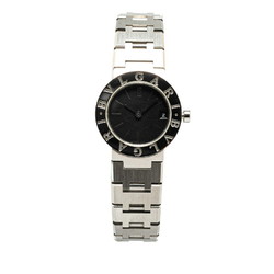 BVLGARI Watch BB23SS Quartz Black Dial Stainless Steel Women's