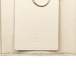 Gucci Guccissima 6-ring key case 138093 Ivory Leather Men's GUCCI