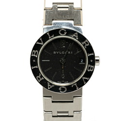 BVLGARI Watch BB23SS Quartz Black Dial Stainless Steel Women's