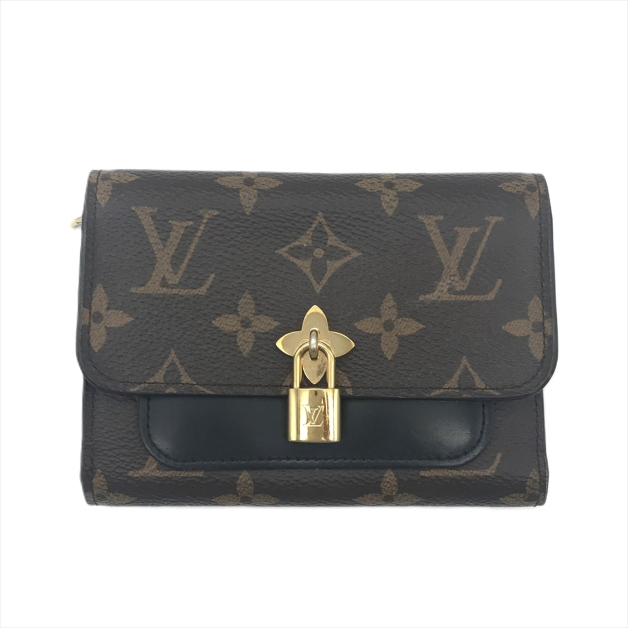 Louis Vuitton LOUIS VUITTON Portefeuille Flower Compact Tri-fold Wallet Monogram Canvas Leather M62578 SP0169