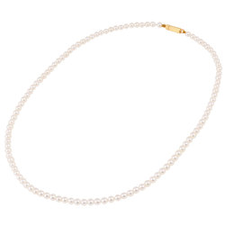 CHAUMET Necklace 36.5cm K18YG Baby Pearl Choker for Women