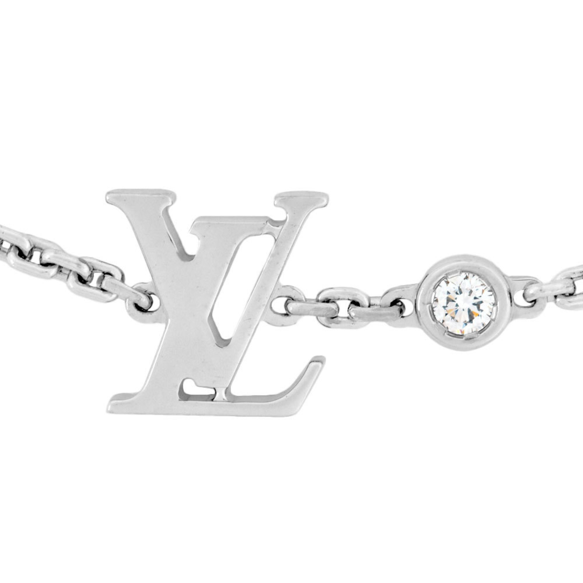 LOUIS VUITTON Idylle Blossom LV Bracelet Diamond Q95581 K18WG Women's