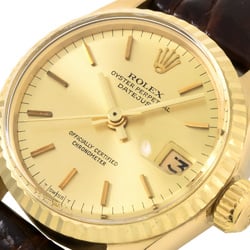 Rolex ROLEX 6517 Oyster Perpetual Date 6 digits (manufactured around 1942) Wristwatch Automatic Champagne Dial K18YG Solid Gold Ladies