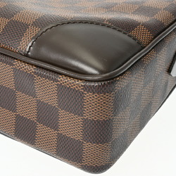 LOUIS VUITTON Damier Porte-Document Voyage Brown N41124 Men's Canvas Bag