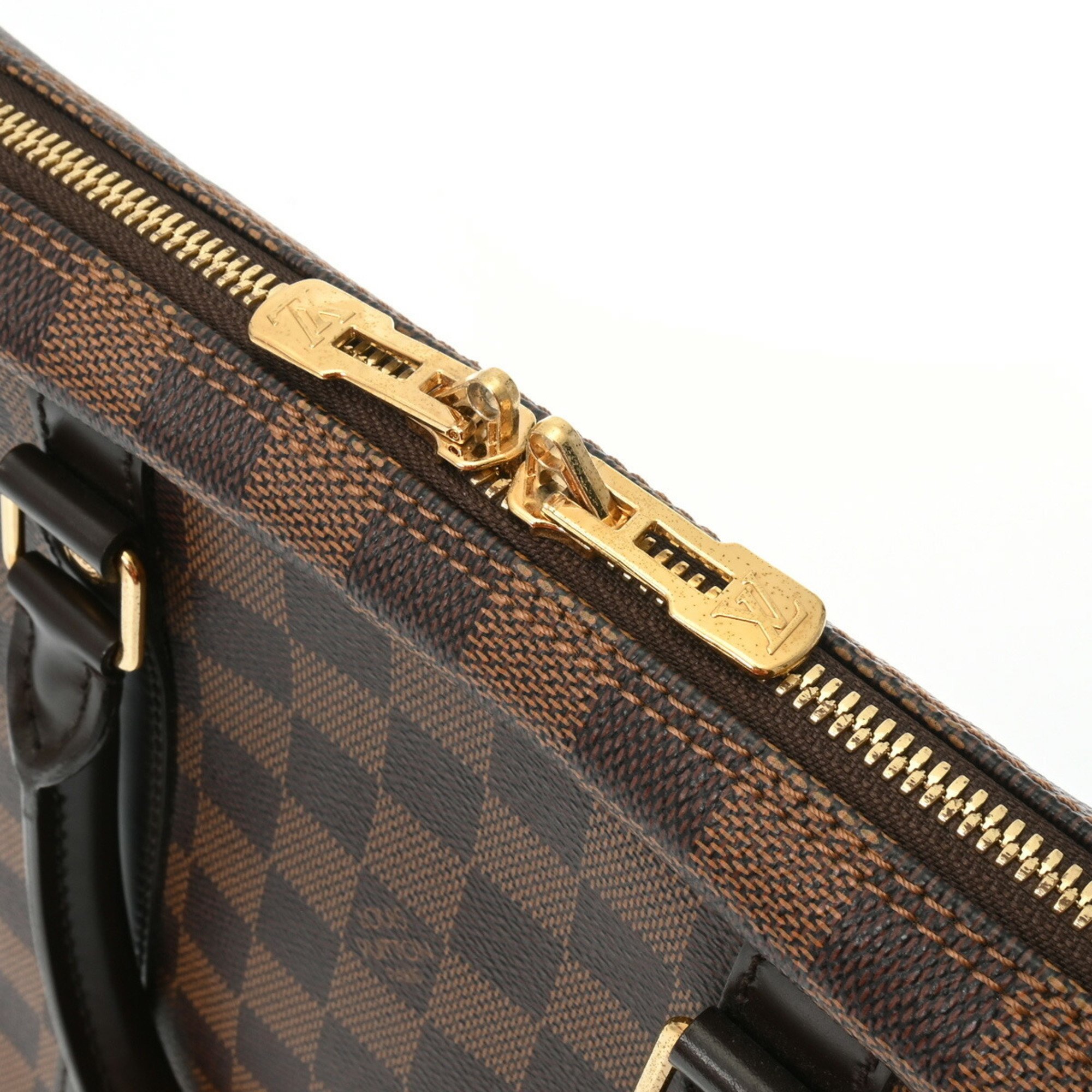 LOUIS VUITTON Damier Porte-Document Voyage Brown N41124 Men's Canvas Bag