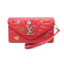 Louis Vuitton Long Wallet M63964 Women's Leather Long Wallet (bi-fold) Red Color