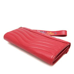 Louis Vuitton Long Wallet M63964 Women's Leather Long Wallet (bi-fold) Red Color